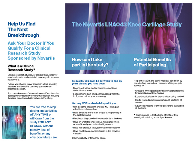 The Novartis LNA043 Knee Cartilage Study